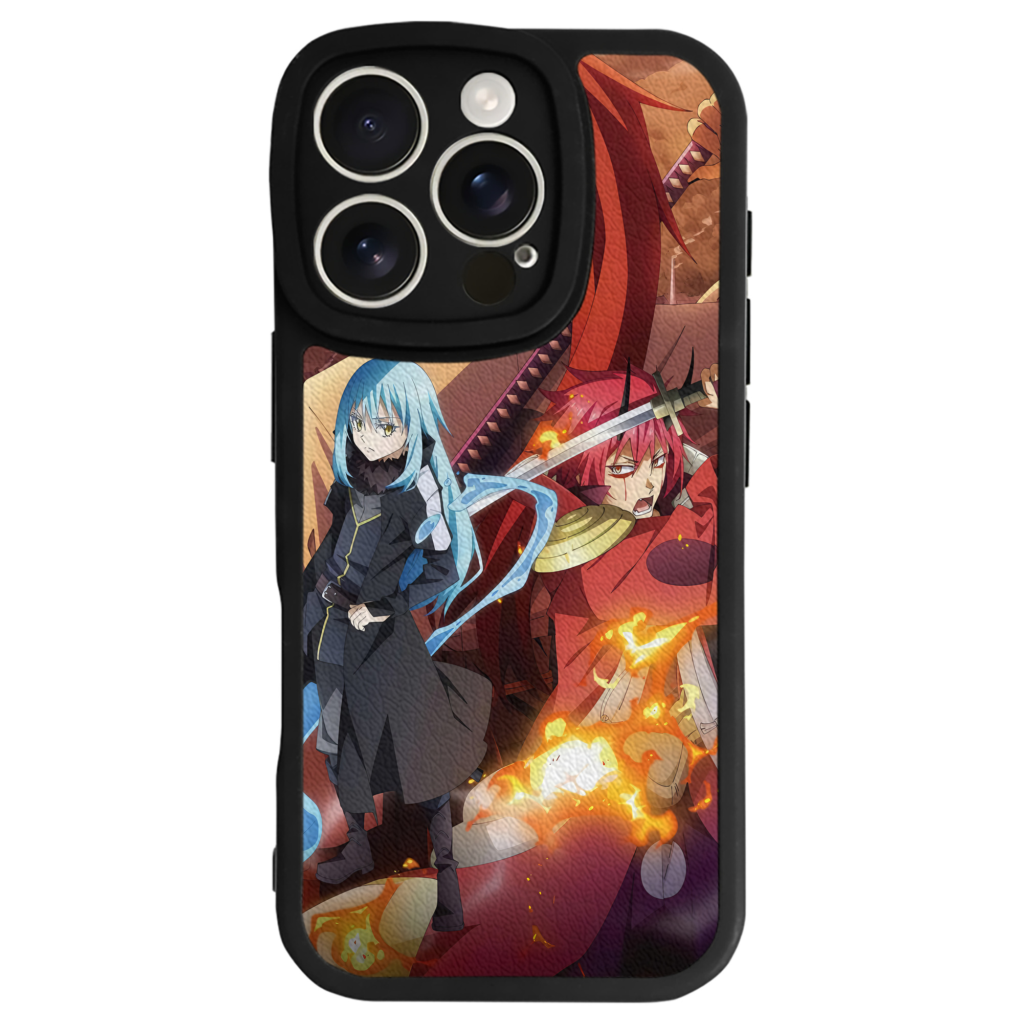 転スラ Regarding Reincarnated to Slime 【iPhone 16シリーズ対応】シリコンスマホケース（レザー調） 材質：シリコン